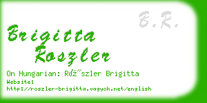 brigitta roszler business card